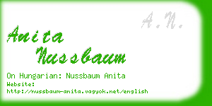 anita nussbaum business card